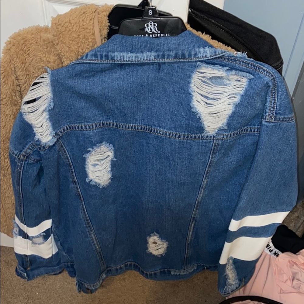 Distressed Jean Jacket - Picture 3 of 5